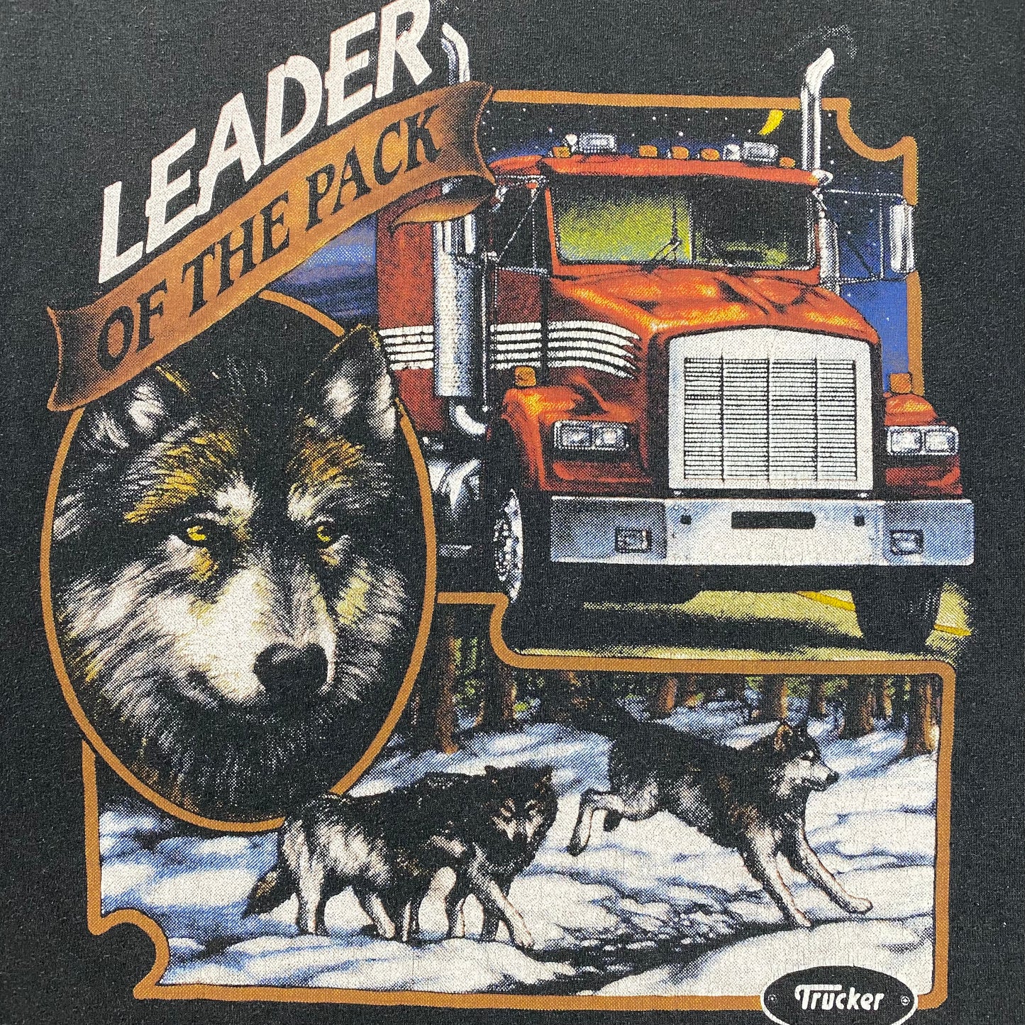 90s Leader of the pack "Trucker" single stitch t-shirt