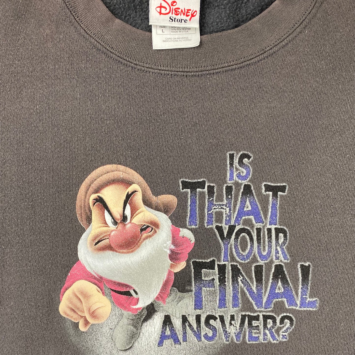Y2K Disney Grumpy crewneck sweatshirt