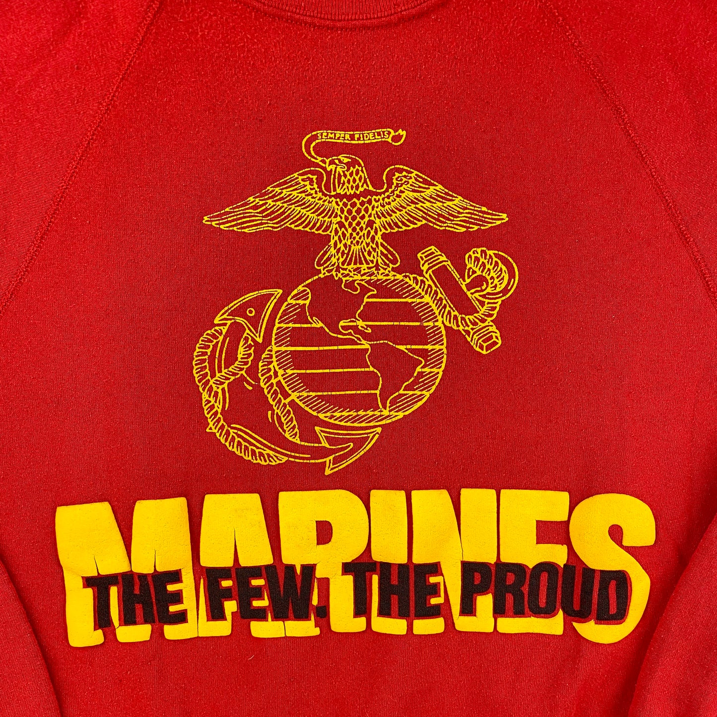 80s USA Marines puff print crewneck sweatshirt