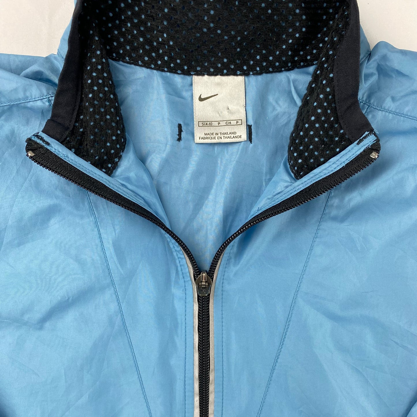 Y2K Nike baby blue windbreaker jacket