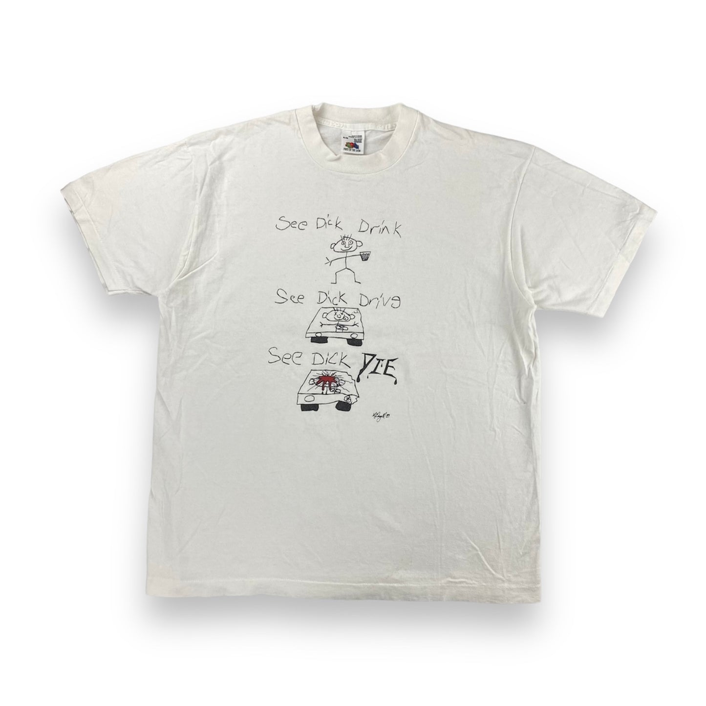 1989 See Dick Drinking and Driving single stitch graphic t-shirt