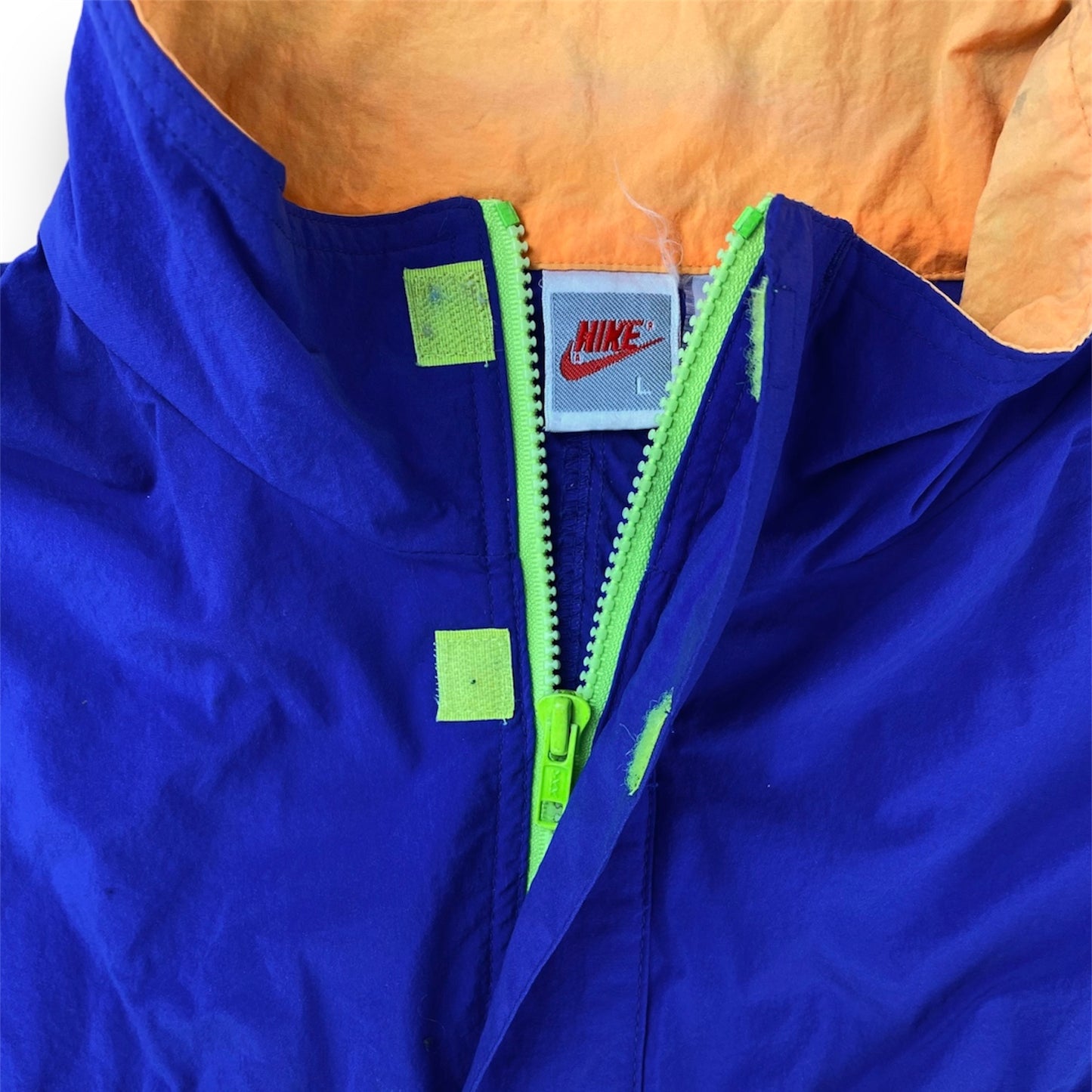 80s Nike patterned pull over windbreaker jacket