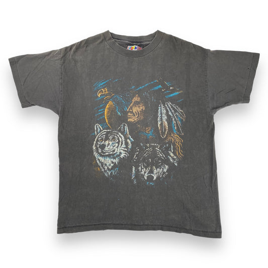 90s Native American wolves single stitch t-shirt