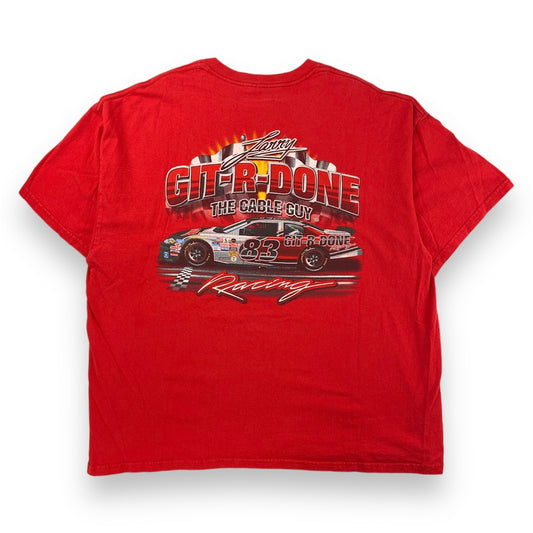 Y2K Larry the Cable Guy "Git-R-Done" Racing t-shirt